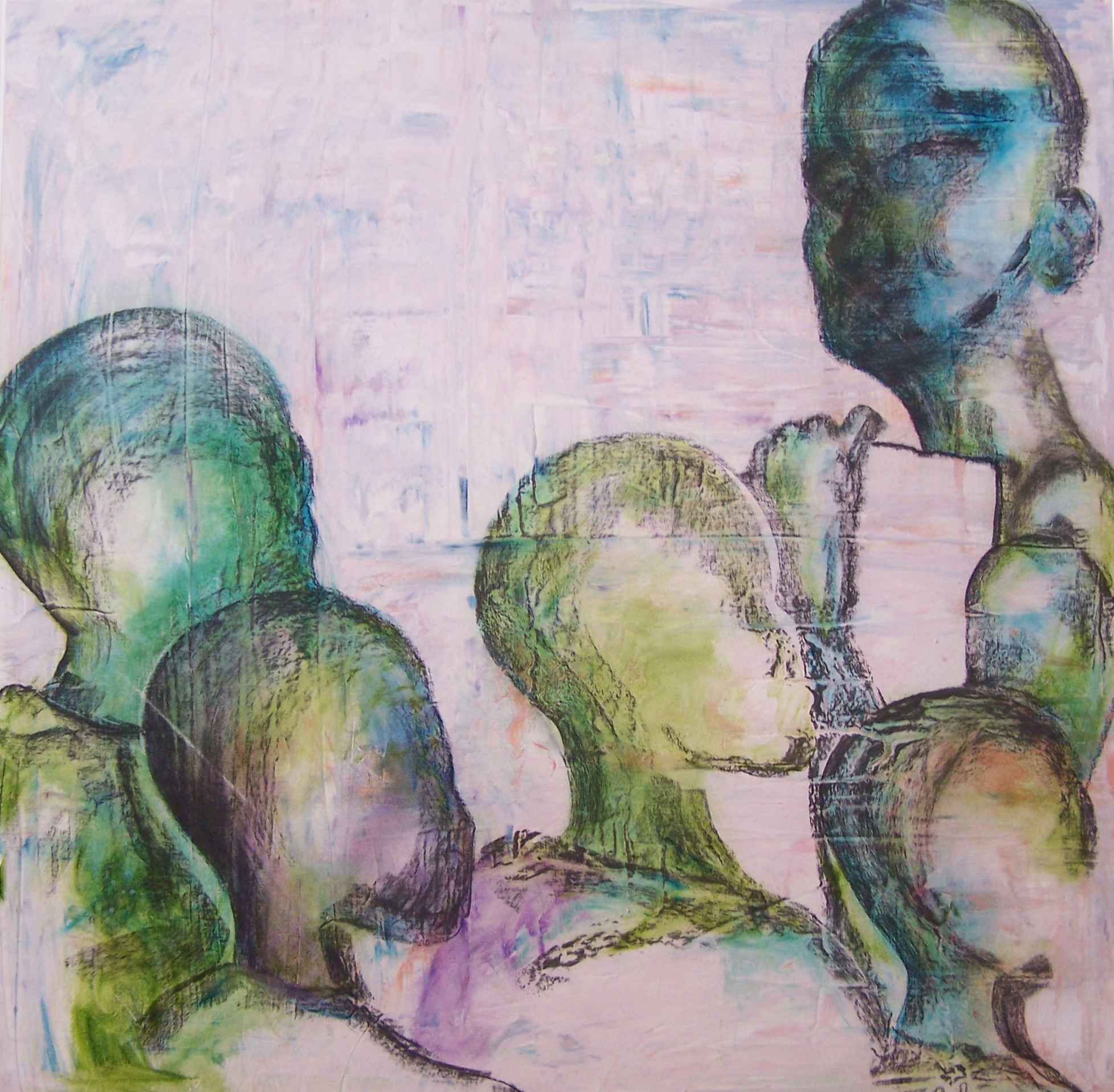The Teaching...36in x 36in...Acrylic Mixed Media on Canvas